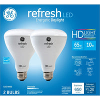 GE  R30  E26 (Medium)  LED Bulb  Daylight  65 Watt Equivalence 2 pk