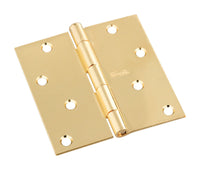 National Hardware 4 in. L Polished Brass Door Hinge 1 pk