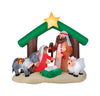 Gemmy  LED  White  72.44 in. Inflatable  Large Nativity Scene