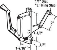 Prime-Line Awning Operator For "A.B.C." Windows Die-Cast Carded