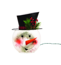 Celebrations Lighted Snowman Tabletop Decoration Multicolored Metal/Glass 1 pk (Pack of 4)