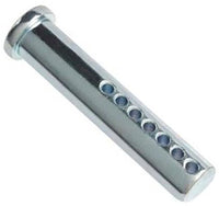 2 Pack, 3/8 x 2-In., Clear Zinc Plated, Adjustable Clevis Pin, Multiple Holes, Cut Off Excess Length If Needed.