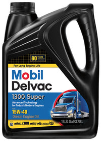 Delvac 1300 15W-40 Super Diesel Engine Oil, Extra High, 1-Gallon (Pack of 4)