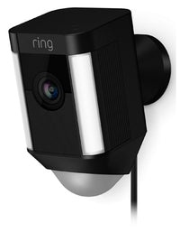 Ring Plug-in Outdoor Black Spotlight Cam Mount Security Camera