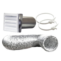 Builder's Best SilverDuct 8 ft. L X 4 in. D Silver/White Aluminum/Plastic Dryer Vent Kit