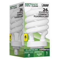 Feit Electric 26 W PL 4.75 in. D X 4.75 in. L Fluorescent Bulb Soft White Spiral 2700 K 1 pk