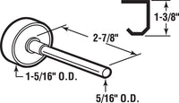 Prime-Line  1/2 in. W x 2.875 in. L x 1-5/16 in. Dia. Steel  Garage Door Roller