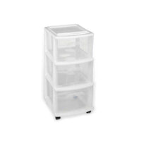 Homz 25.5 in. H x 14.25 in. W x 12.5 in. D Stackable Drawer Organizer (Pack of 3)