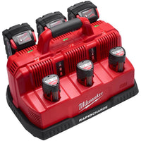 Milwaukee  M18/M12  18 volt Lithium-Ion  6-Port  Rapid Charging Station  1 pc.