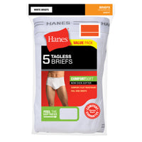 Hanes  ComfortSoft  Large  Men's  White  Briefs