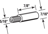 Prime-Line  Plated  Gray  Cast Metal  Single-Arm Casement  Handle Extension  For RV Windows