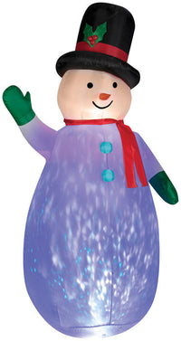 Gemmy Polyester Multicolored Light Show Snowman Plug-In LED Christmas Inflatable 90.16 H in.