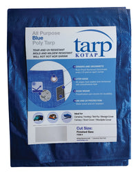 KOTAP  10 ft. W x 20 ft. L Light Duty  Polyethylene  Poly Tarp  Blue