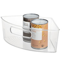 iDesign Lazy Susan Clear Kitchen Bin 4.25 in. H X 7.5 in. W