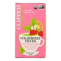 Clipper Tea - Organic Tea - Strawberry Fields - Case of 6 - 20 Bags