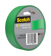 3M 3437-PGR 1" X 20 Yards Primary Green Expressions Masking Tape