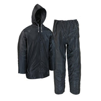 2-Pc. Rain Suit, Black PVC, XXL