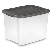 Sterilite 50 qt Clear Shelf Tote 14.75 in. H X 15.5 in. W X 19.875 in. D Stackable