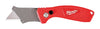 Milwaukee  Fastback  6-1/2 in. Press and Flip  Compact Utility Knife  Red  1 pk