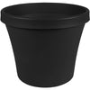 Bloem Terra Black Plastic UV-Resistant Tapered Planter 8.5 H x 10 Dia. in.