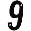 National Hardware 4 in. Black Die-Cast Zinc Screw-On Number 9 (Pack of 5)