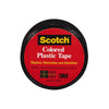 Scotch Black 125 in. L x 3/4 in. W Plastic Tape (Pack of 6)