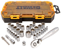 34-Pc. Socket Set, 1/4 & 3/8-In. Drive