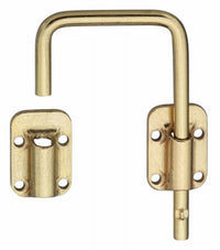 Sliding Door Latch, Brass, 2.5-In.