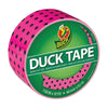 Duck 1.88 in. W X 10 yd L Black/Pink Polka Dot Duct Tape