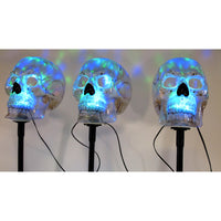 Sylvania  Projector Skull Pathway Lights  Lighted Blue and green  Halloween Decoration  8 in. H x N/A in. W