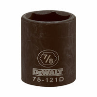 SAE Impact Socket, 6-Point, Black Oxide, 1/2-In. Drive, 7/8-In.