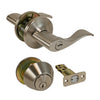 Ultra Security Satin Nickel Deadbolt and Entry Door Knob KW1 1-3/4 in.