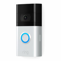 Ring Satin Nickel Metal/Plastic Wireless Video Doorbell