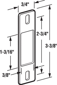 Prime-Line  Assorted  Stainless Steel  Latch Keeper  1 pk