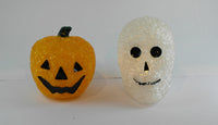 Home Plus LED Sparkly Pumpkin and Ghost Assortment Lighted Halloween Decoration 3.5 in. H x 3 in. W (Pack of 12)