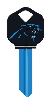 Hillman Carolina Panthers Painted Key House/Office Universal Key Blank Single (Pack of 6).