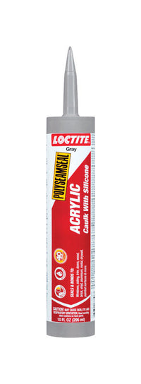 Loctite  Polyseamseal  Gray  Acrylic/Silicone  Caulk Sealant  10 oz. (Pack of 12)