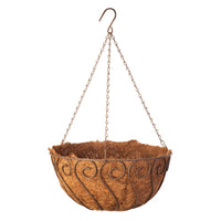 Hanging Plant Basket, Rust-Colored Steel, 14-In. Round (Pack of 6)