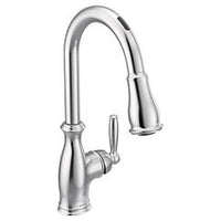 Chrome one-handle high arc pulldown kitchen faucet