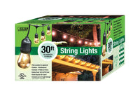 FEIT Electric Incandescent String Lights Clear 30 ft. 15 lights