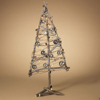 Gerson  Silver  Decorated Twig Tree  Christmas Decor