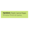 Spicely Organics - Organic Cayenne Pepper - Case of 6 - 0.45 oz.