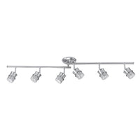 Foldable Track Lighting Bar, Brushed Nickel, 6 Lights