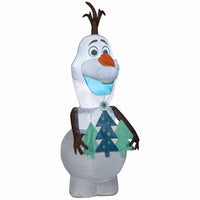 Inflatable Olaf with Christmas Trees, 4-Ft.