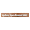 Spicely Organics - Organic Cinnamon - Ground - Case of 3 - 1.4 oz.