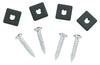 Bell Black/White Metal/Stainless Steel License Plate Fasteners