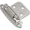 Hickory Hardware P244-SN 2.630" X 1.936" Satin Nickel Surface Self-Closing Flush Hinges 2 Count