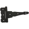 National Hardware 6 in. L Black Steel Ornamental T Hinge 1 pk