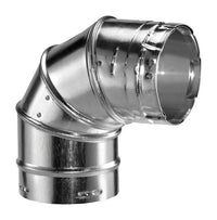 DuraVent 3 in. Dia. x 3 in. Dia. Adjustable 90 deg. Aluminum/Galvanized Steel Gas Vent Elbow (Pack of 2)