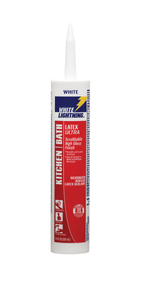 White Lightning White Latex Caulk Sealant 10 oz. (Pack of 12)